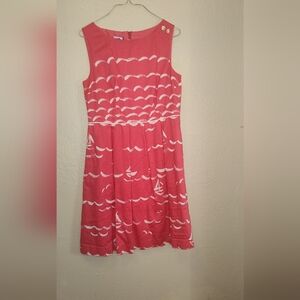 Talbots Vibrant Pink Textured Dress